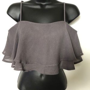 ruffle crop top with layers